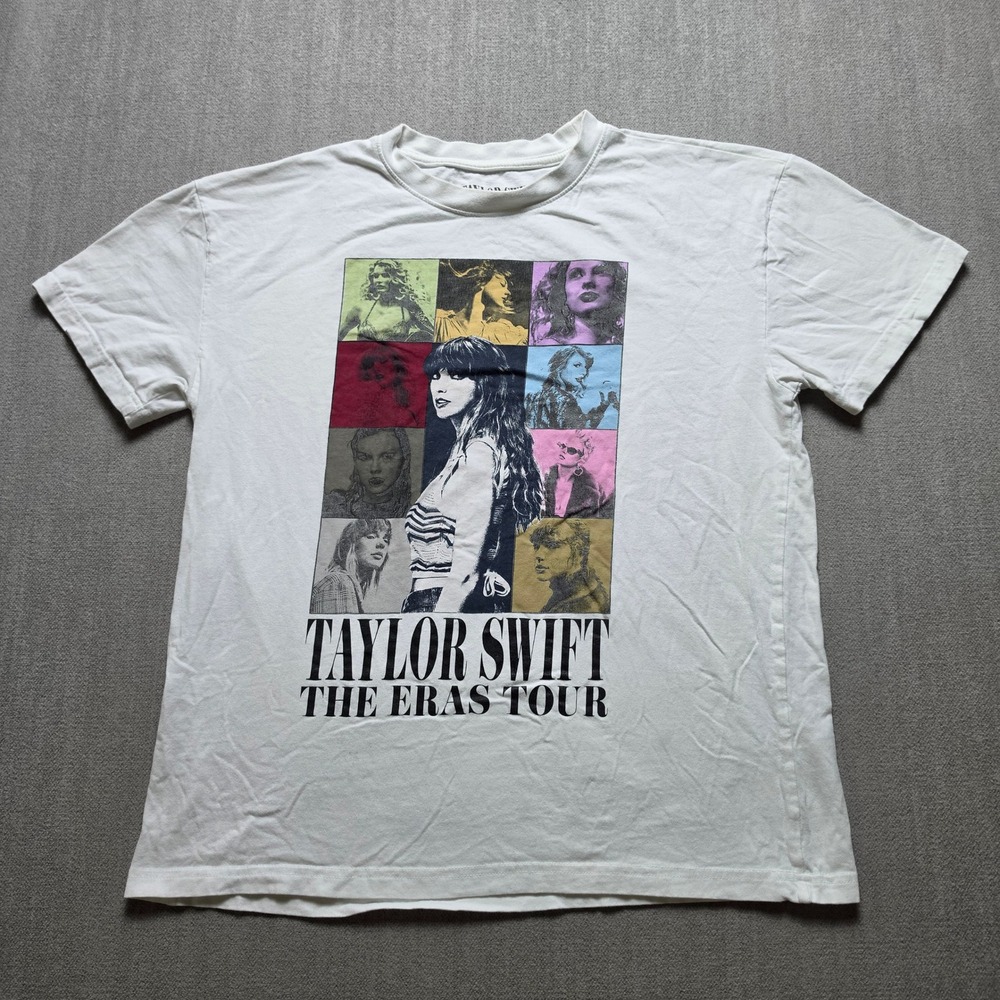 Taylor Swift T-Shirt Men M White The Eras Tour Graphic Print Concert Tee